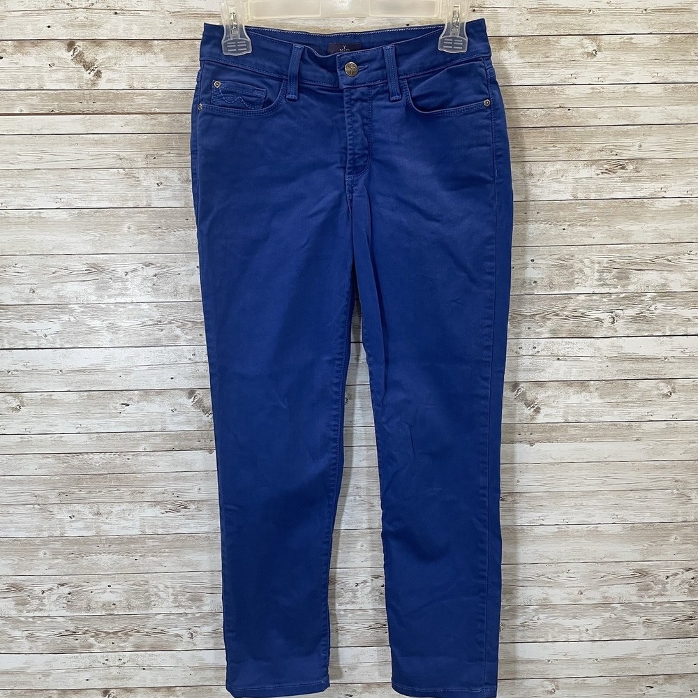 NYDJ Womens 0 Jeans Ankle Blue Lift Tuck Technology Stretch Slim Fit USA